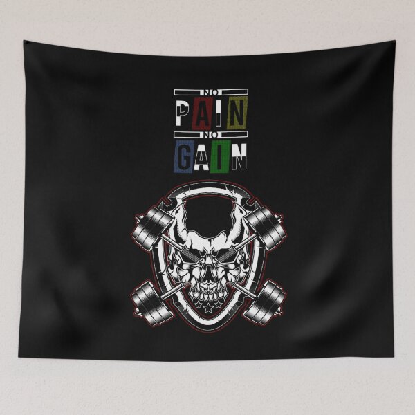 Item preview, No Pain No Gain Dumbbell Fitness Design designed and sold by darknessjeff86.