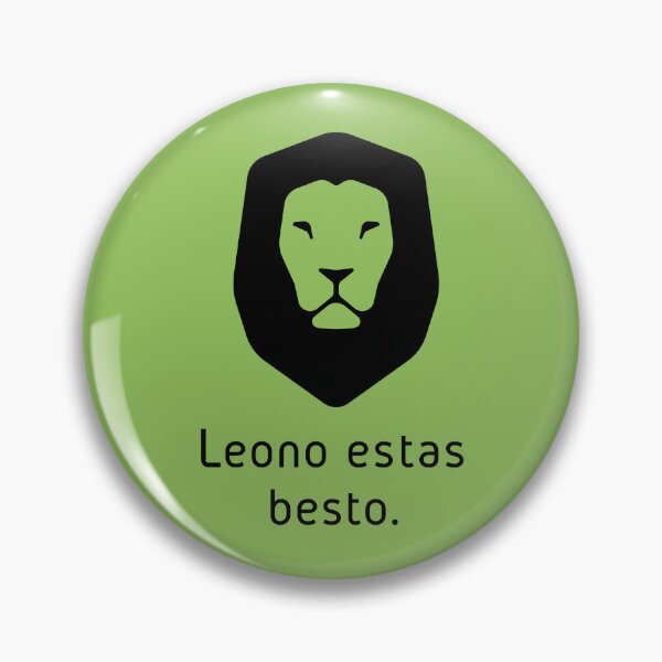 Item preview, Leono estas besto (A Lion is an Animal in Esperanto) designed and sold by ByMaSOLE.
