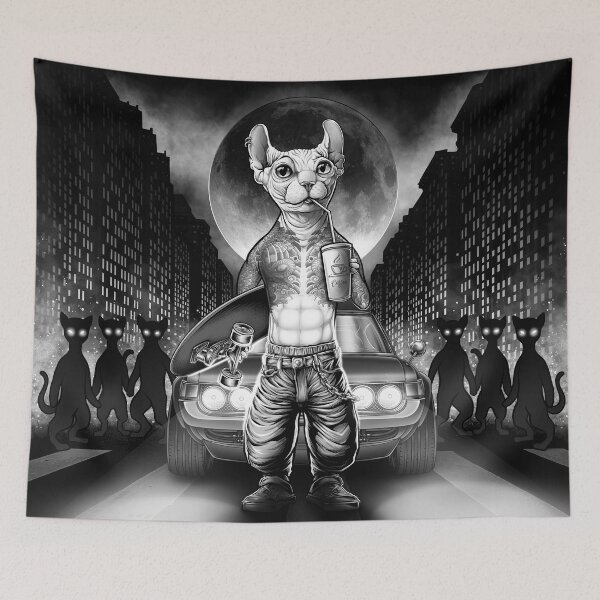 Item preview, Badass cat gangster designed and sold by lillyrise.