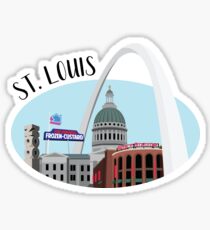 St. Louis Skyline Illustration Sticker