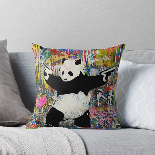 Item preview, Panda With Guns Stick Em Up - Pop Street Art Banksy designed and sold by WE-ARE-BANKSY.