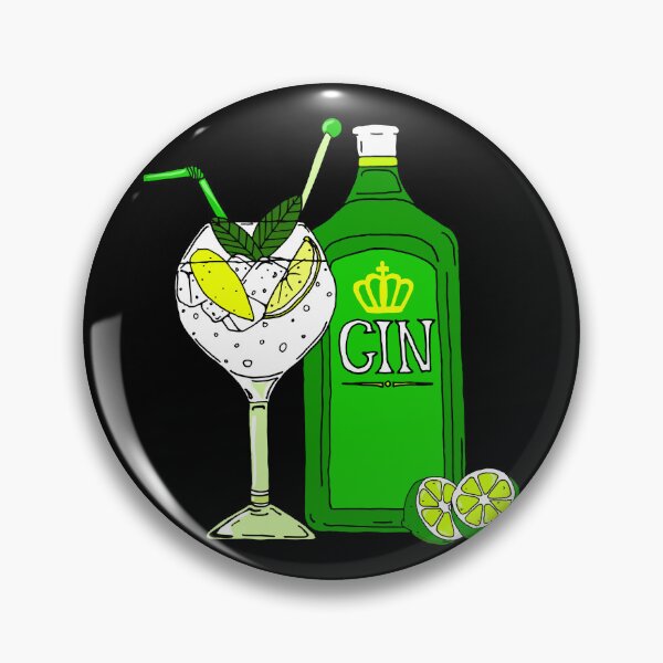 Item preview, Gin and Tonic Gin o'Clock Cocktail Glass designed and sold by HotHibiscus.