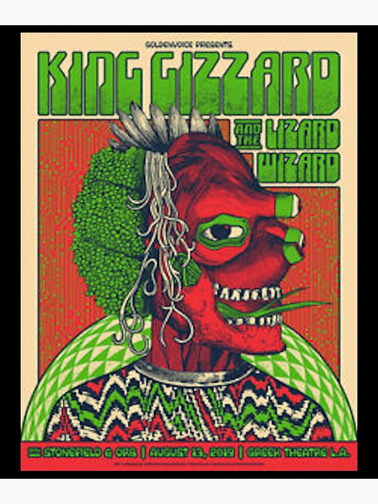 "king gizzard and the lizard wizard tour poster " Poster for Sale by