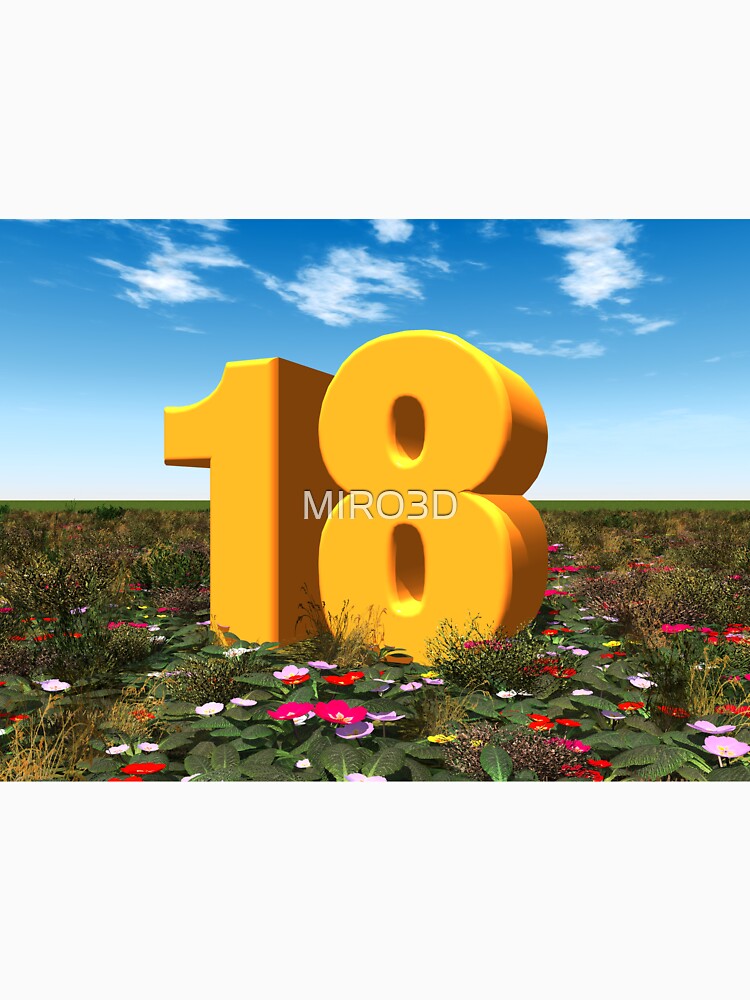 Thumbnail 7 of 7, Classic T-Shirt, year number 18 designed and sold by MIRO3D.