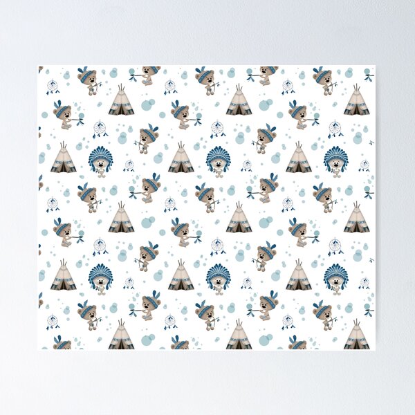 Item preview, Indians, Thanksgiving pattern design designed and sold by Agata Krysiak.