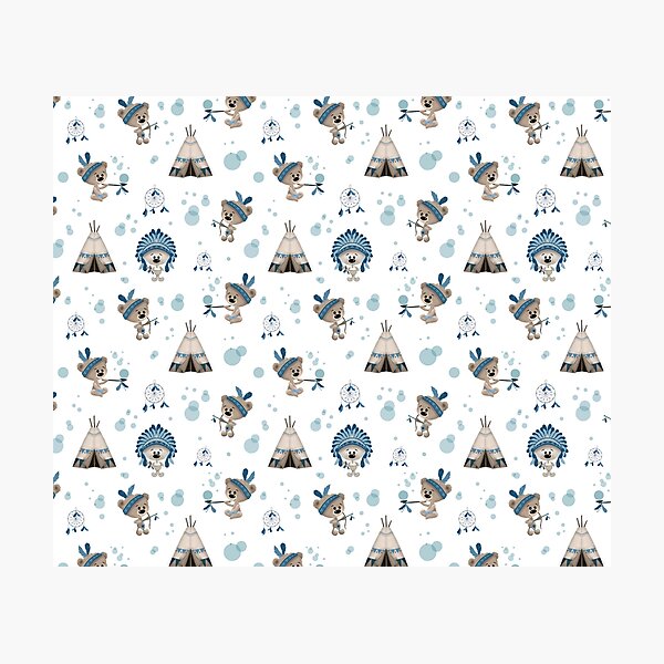 Item preview, Indians, Thanksgiving pattern design designed and sold by Agata Krysiak.