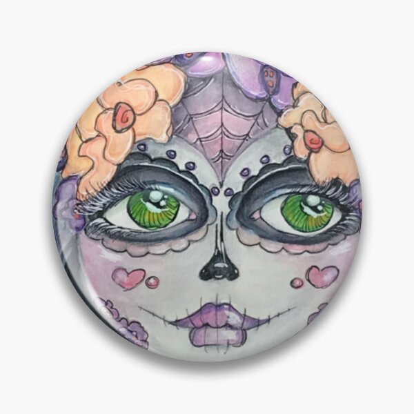 Item preview, Rainbow Sherbet Sugar Skull designed and sold by RuffledAndPunk.