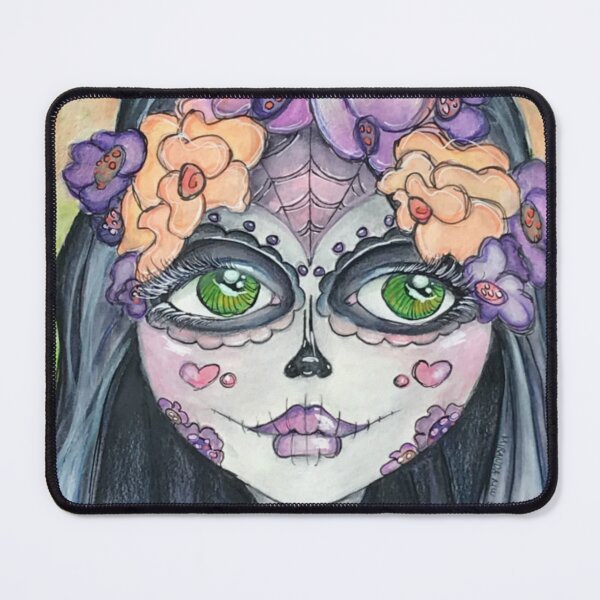 Item preview, Rainbow Sherbet Sugar Skull designed and sold by RuffledAndPunk.