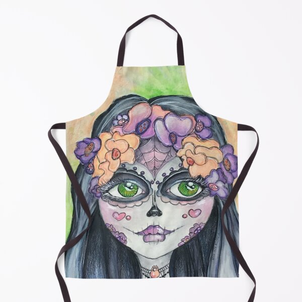 Item preview, Rainbow Sherbet Sugar Skull designed and sold by RuffledAndPunk.