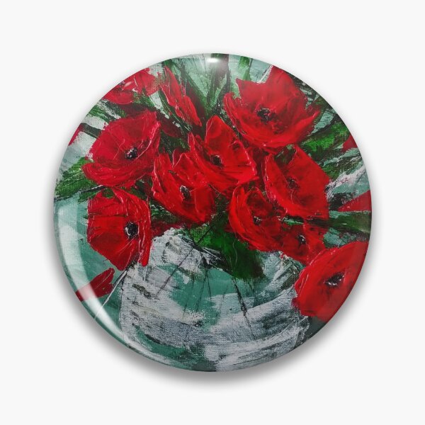Artikelvorschau, Acrylmalerei mit roten Mohnblumen entworfen und verkauft von UnaBonitaArt.