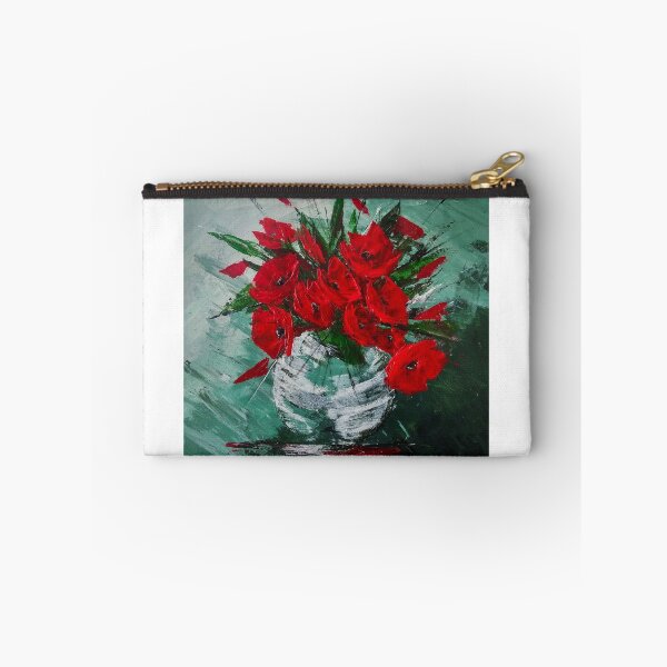 Artikelvorschau, Acrylmalerei mit roten Mohnblumen entworfen und verkauft von UnaBonitaArt.