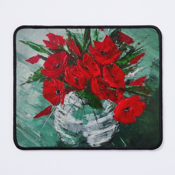Artikelvorschau, Acrylmalerei mit roten Mohnblumen entworfen und verkauft von UnaBonitaArt.