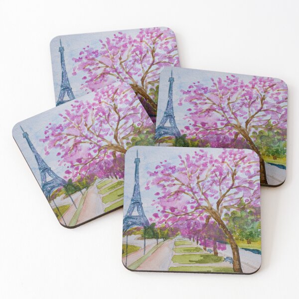 Aperçu de l'œuvre Tour Eiffel et Sakura, Paris créée et vendue par ArinasFineArt.