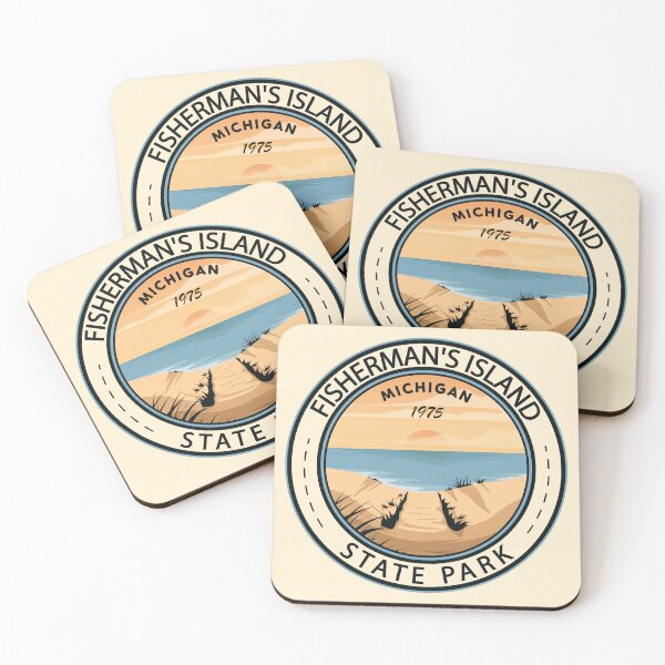 Item preview, Fisherman's Island State Park Michigan Badge designed and sold by KrisSidDesigns.