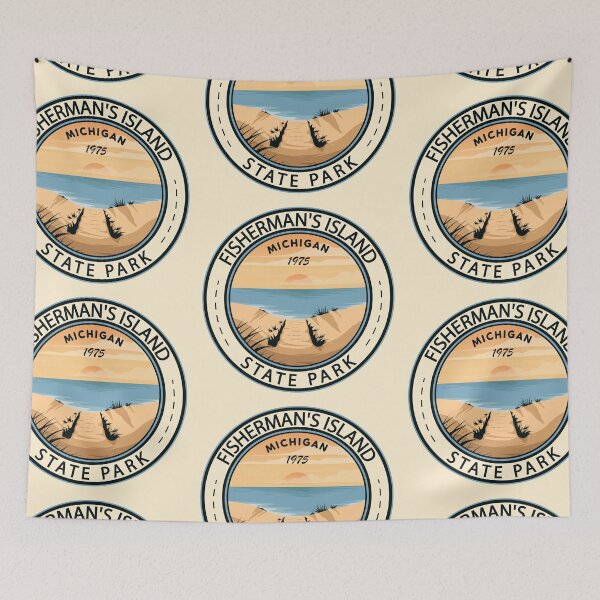 Item preview, Fisherman's Island State Park Michigan Badge designed and sold by KrisSidDesigns.