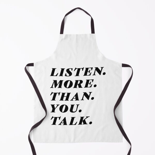 Item preview, Listen More Than You Talk Black Text Typography Black Text Letters Statement designed and sold by SleepingInCo.