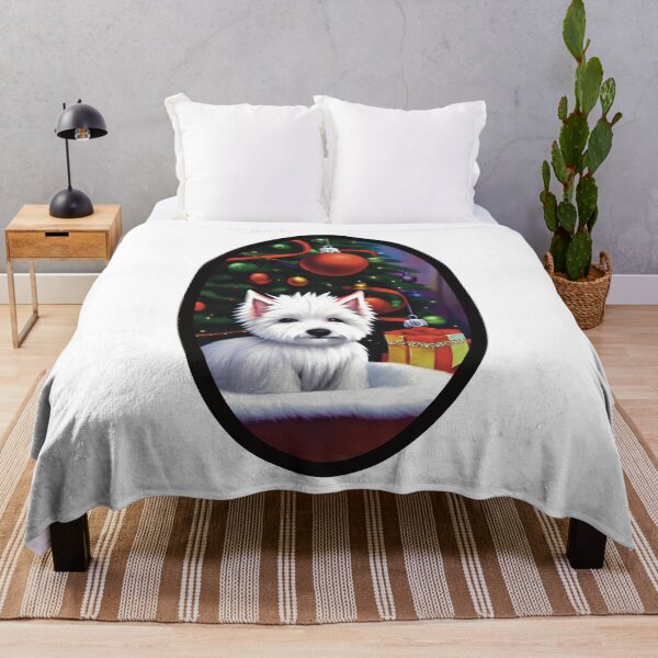Item preview, Christmas Westie xmas - digital art dog painting designed and sold by Krista Robertson.