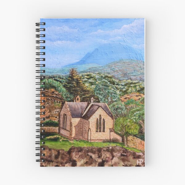 Item preview, Small church Scottish landscape designed and sold by helenpageart.