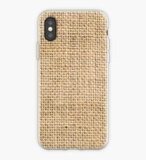 Rustic Burlap Custom Design iPhone Case