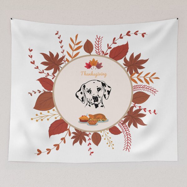 Item preview, Cute Dalmatian Dog with Thanksgiving Theme designed and sold by SeasonalDogs.