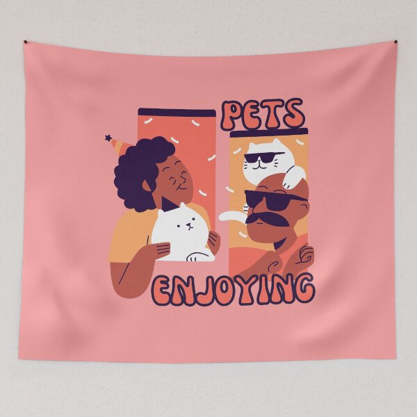 Item preview, Petsitting Pets Enjoying designed and sold by designerpriti.