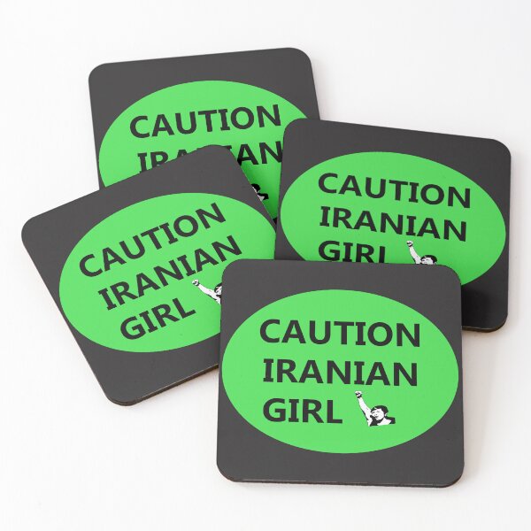 Item preview, CAUTIION IRANIAN GIRL industrial style sign designed and sold by lobodelnoir.