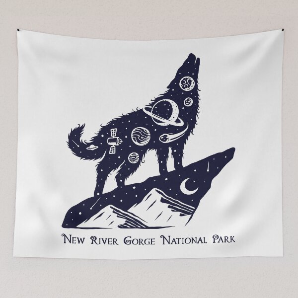 Item preview, New River Gorge National Park Space Wolf designed and sold by JordanHolmes.