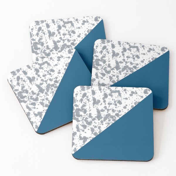 Item preview, Watercolor stain of gray with a navy triangle . designed and sold by bayanabufadda.