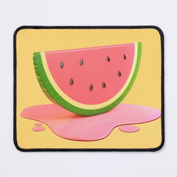 Item preview, watermelon slice on yellow background designed and sold by justplainwords.