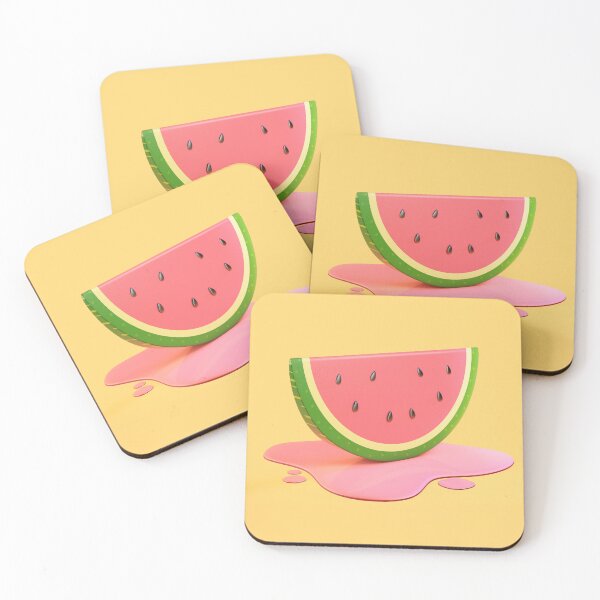 Item preview,  watermelon slice on yellow background designed and sold by justplainwords.