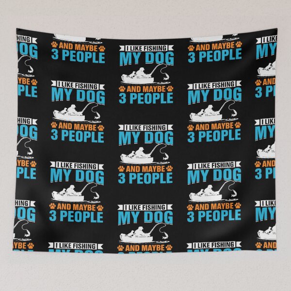 Item preview, I like fishing my dog and maybe 3 people designed and sold by FanityPrints.