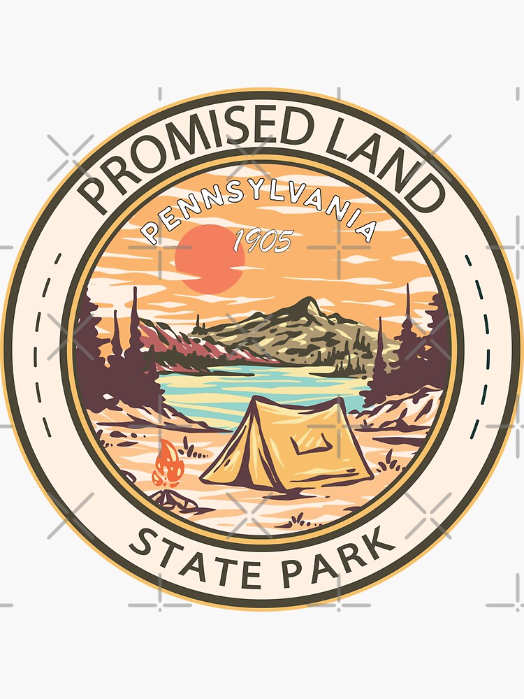 "Promised Land State Park Pennsylvania Badge" Sticker for Sale by