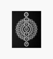 The Seven Chakras Mandala - White Print Art Board
