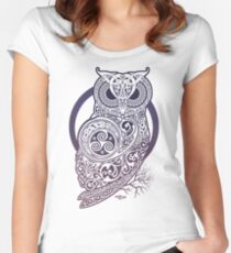 CELTIC OWL Women's Fitted Scoop T-Shirt