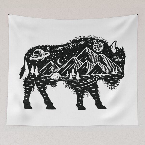 Item preview, Shenandoah National Park Starry Sky Bison designed and sold by JordanHolmes.