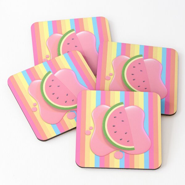 Item preview,  watermelon slice on striped background designed and sold by justplainwords.