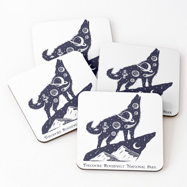 Item preview, Theodore Roosevelt National Park Space Wolf designed and sold by JordanHolmes.