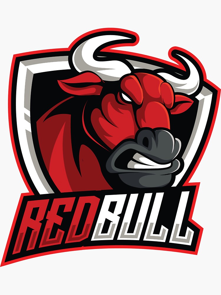Red Bull Design Sticker for Sale by zoripet Store
