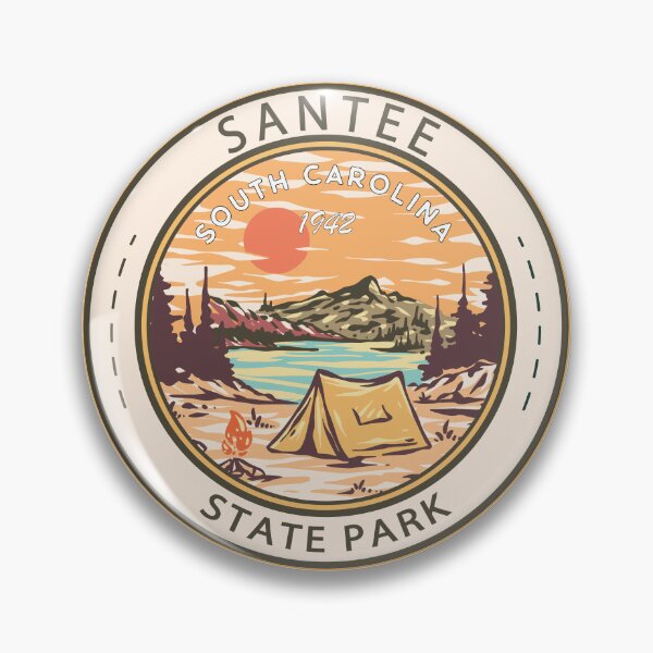 Artikelvorschau, Santee State Park South Carolina Vintage Emblem entworfen und verkauft von KrisSidDesigns.