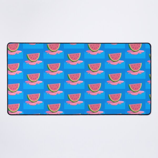 Item preview, watermelon slice on blue background designed and sold by justplainwords.