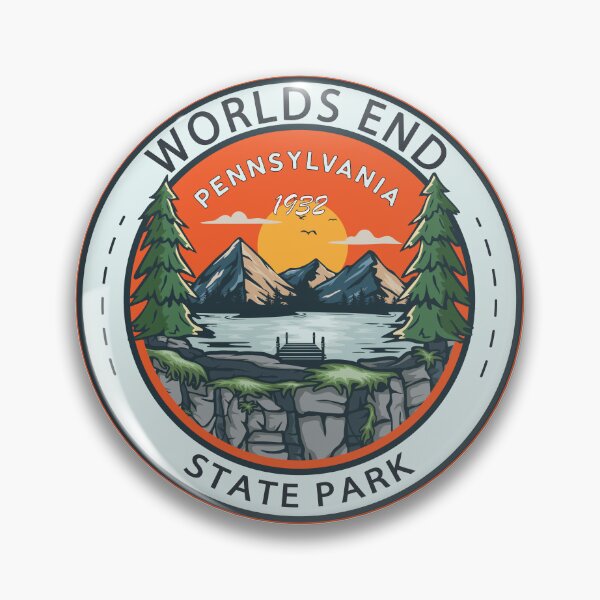Artikelvorschau, Worlds End State Park Pennsylvania Abzeichen entworfen und verkauft von KrisSidDesigns.