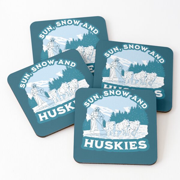 Item preview, Sun, snow and huskies - Sled Racing Huskies Lover designed and sold by EmmiFoxDesigns.