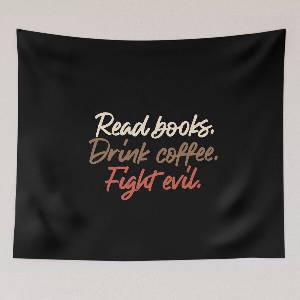 Item preview, Funny Read Books Drink Coffee Fight Evil Book Worm Reading Gift designed and sold by alenaz.