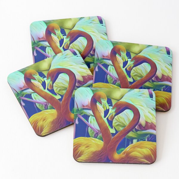 Item preview, Flamingos heart designed and sold by MagiLand ⭐⭐⭐⭐⭐.