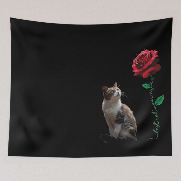 Item preview, The Best Mum Forever Funny Red Rose Curious Orang-White Cat designed and sold by Barnissim.
