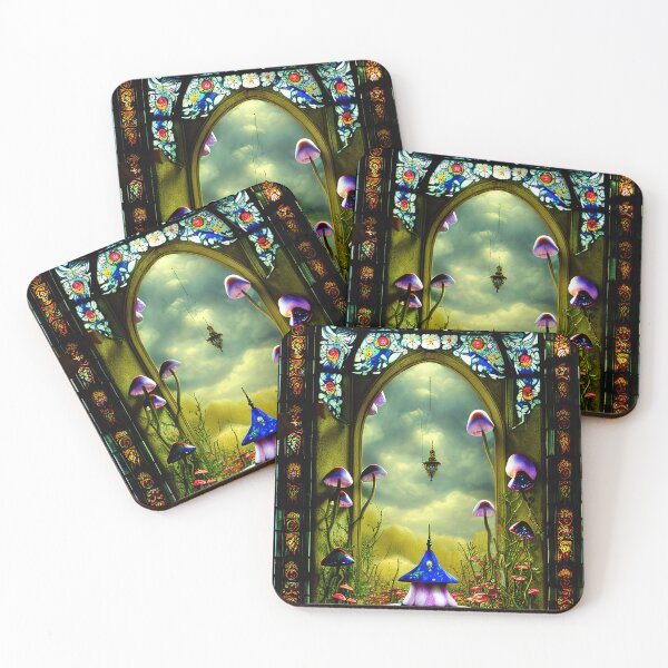 Item preview, Stained glass flowers and mysterious mushrooms designed and sold by GorinART.