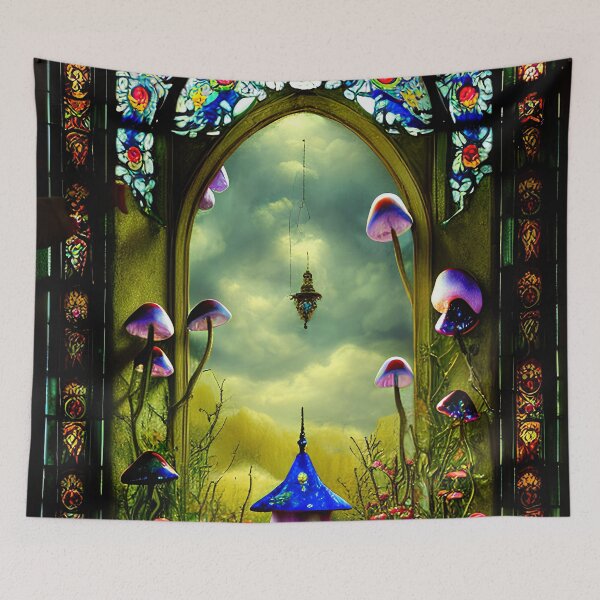 Item preview, Stained glass flowers and mysterious mushrooms designed and sold by GorinART.