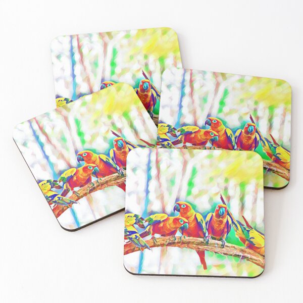 Item preview, Parrots on the branch designed and sold by MagiLand ⭐⭐⭐⭐⭐.