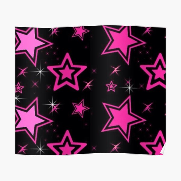 Y2k glamour pink seamless pattern. Backgrounds in trendy 2000s emo