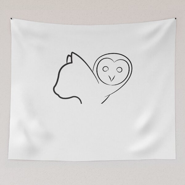 Item preview, A Cat And An Owl designed and sold by OneDayCollected.